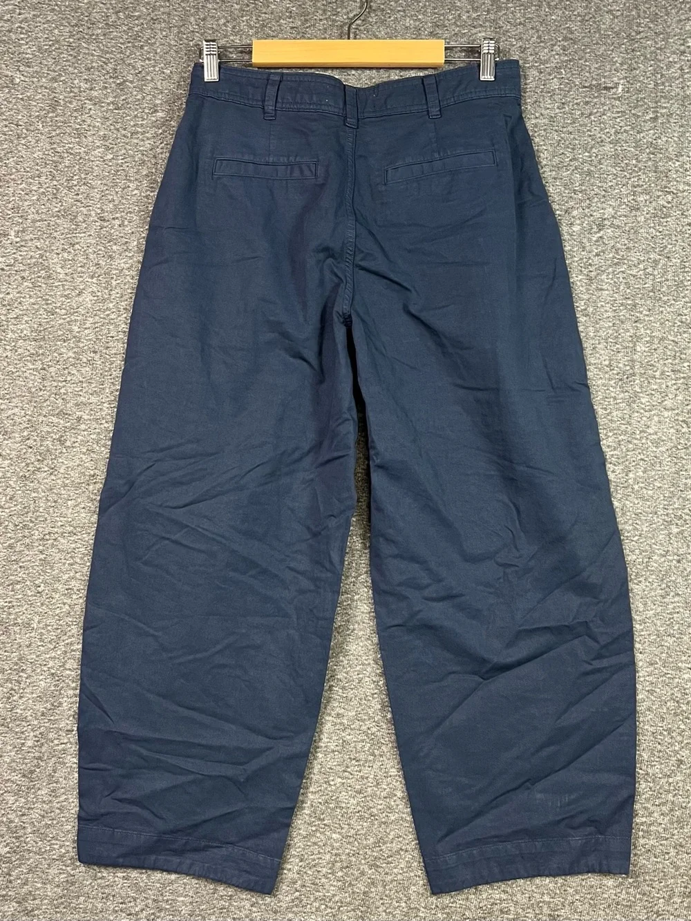 Everlane The Everywhere Pant Navy Size 6 NWT Organic Cotton Linen Barrel Leg